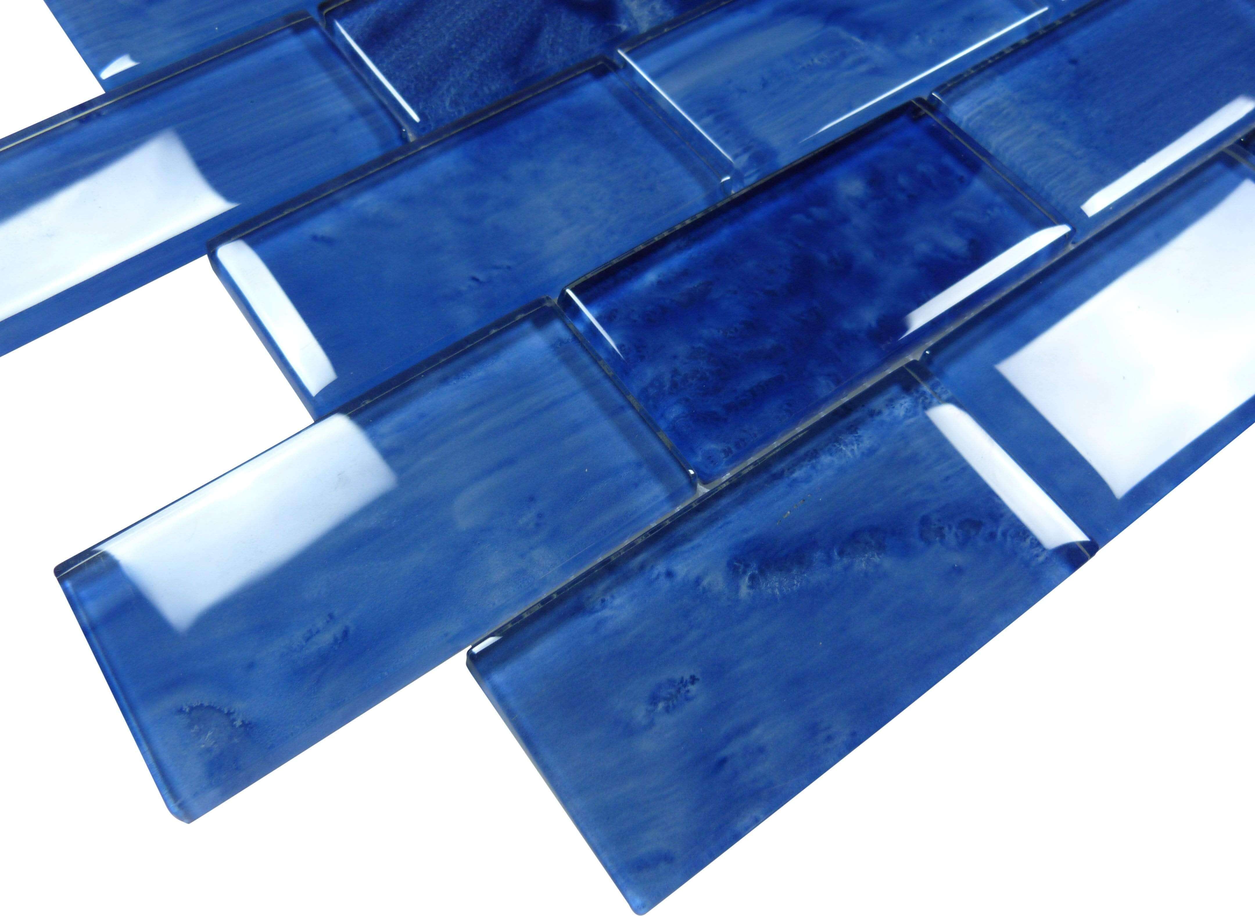 Aqua Art Michelangelo Sky Blue Mix Glossy Glass Tile