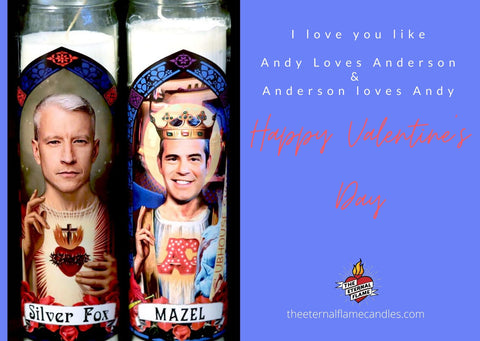 Anderson Cooper and Andy Cohen prayer candles
