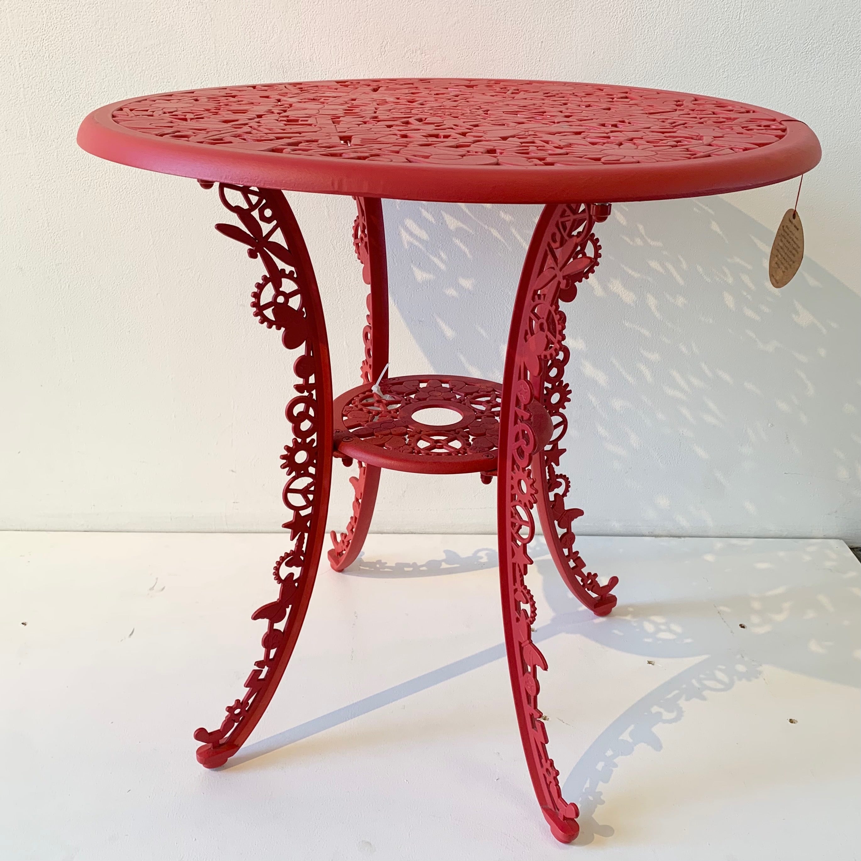 Painted Aluminum Table from Italy - Red
