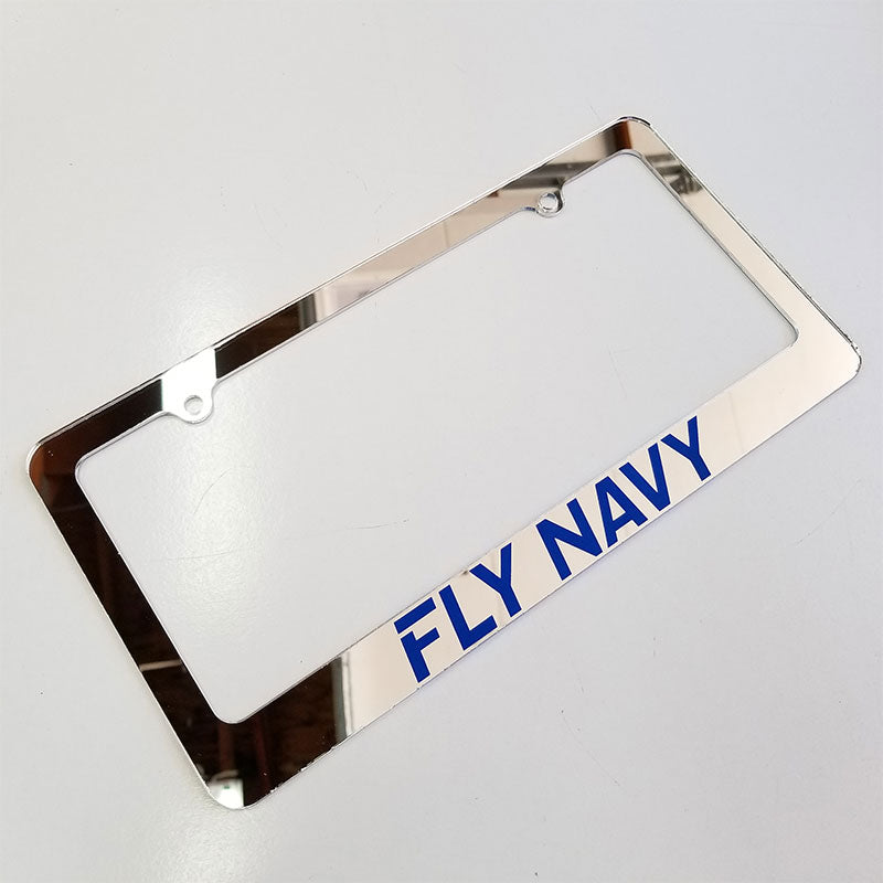 Cadre de plaque d'immatriculation Fly Navy