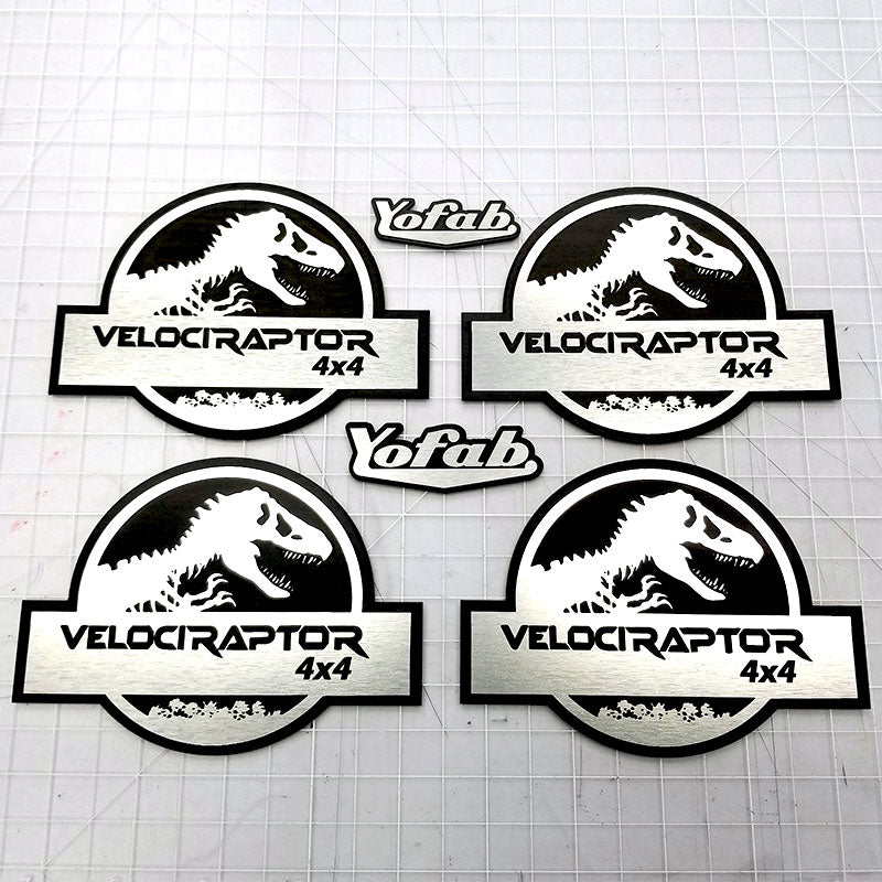 Ensemble d'emblèmes Velociraptor 4x4
