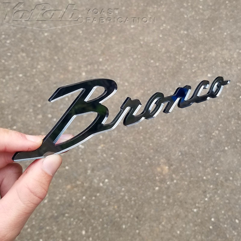 Black Chrome Bronco Emblem