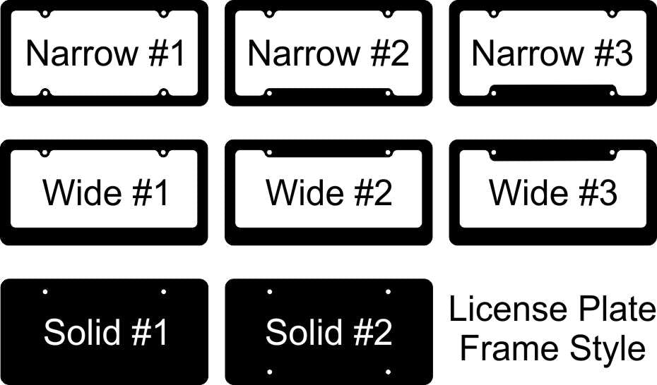 Custom Engraved Chrome License Plate Frames