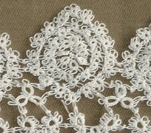 Early example of tatted lace