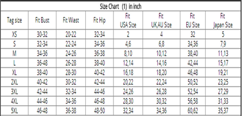 Out From Under Swimwear Size Chart