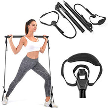 Load image into Gallery viewer, Pilates Bar Kit-One Stick for Whole Body Workout (Black)