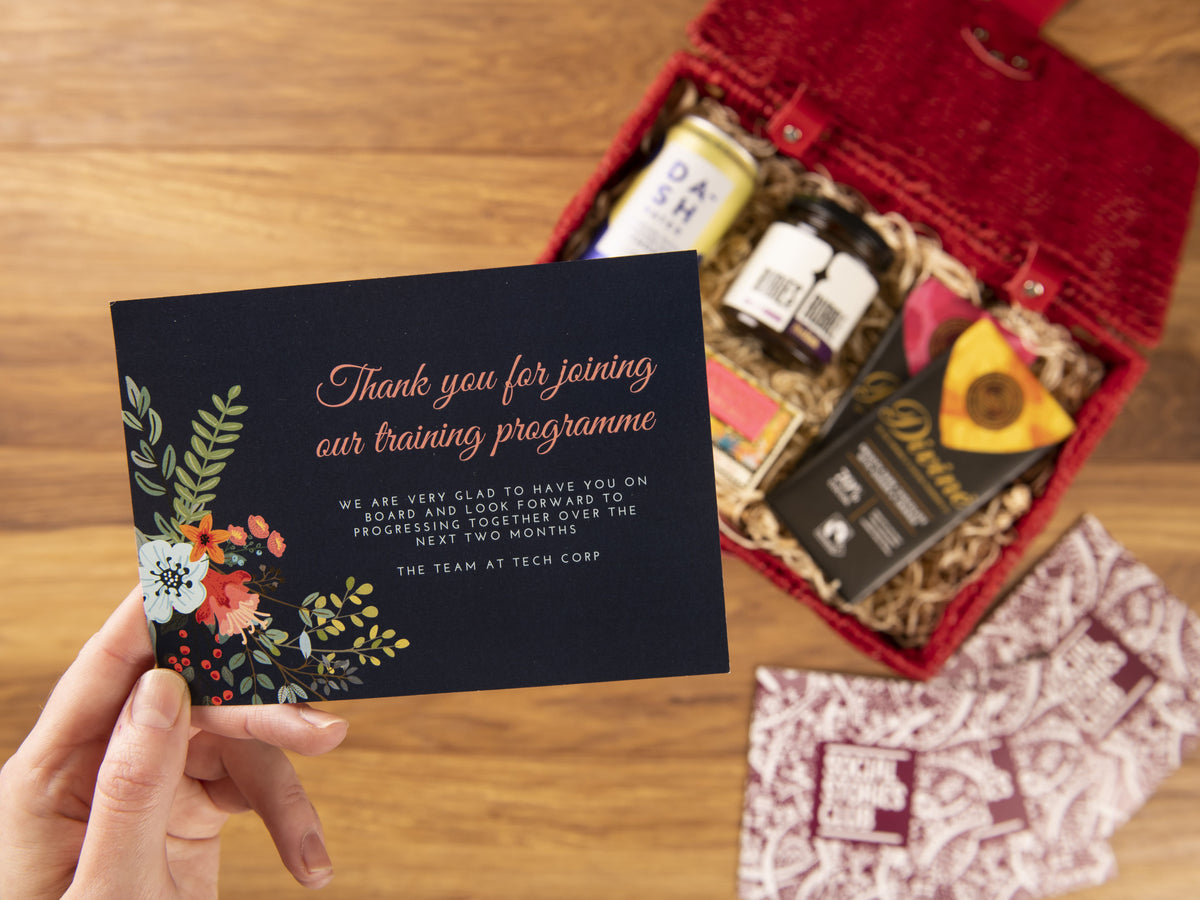 Corporate Gifting - gift card with gift hamper