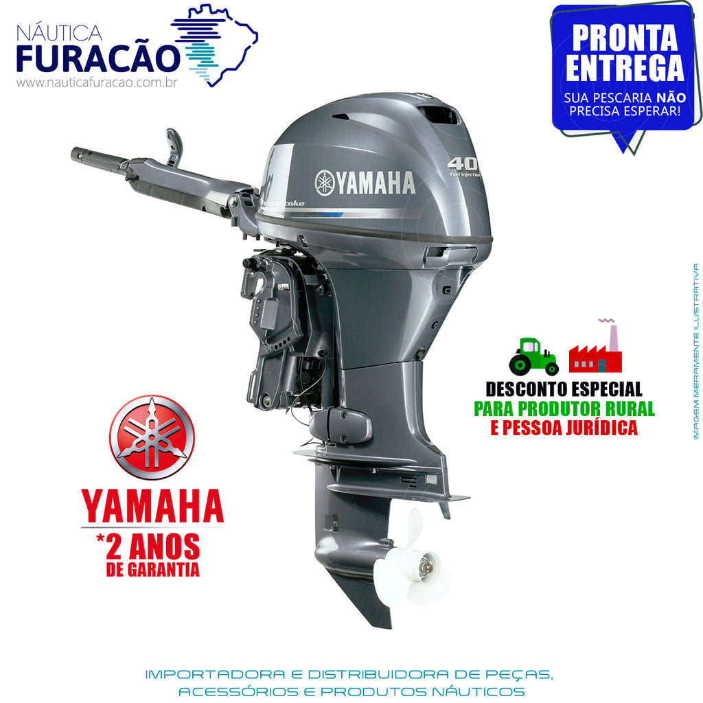  MOTOR  DE POPA YAMAHA  4  TEMPOS  F 40HP FEHDS COM MANCHE 