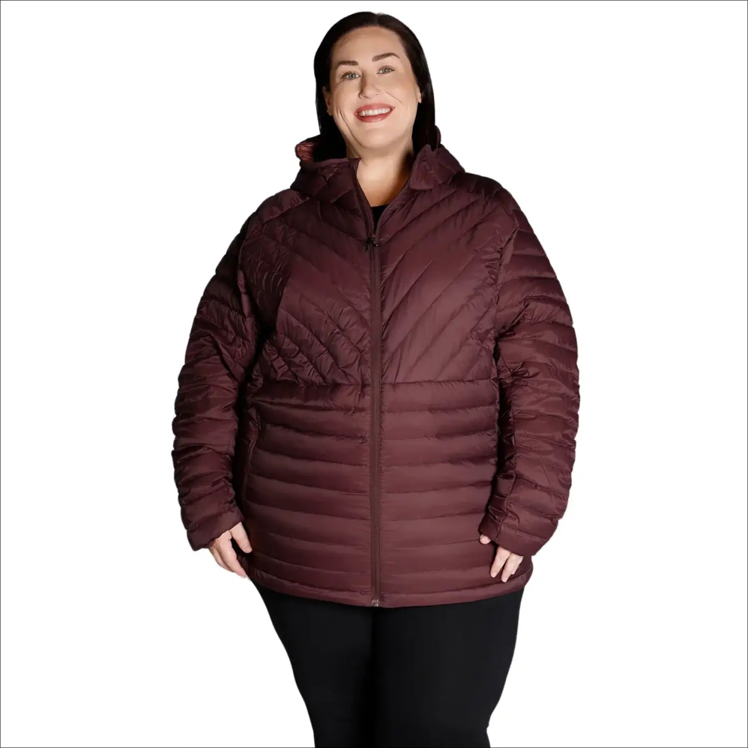 Women’s 1X-6X Plus Extended Size Packable Down Jacket Hooded Coat Snow Country Outerwear