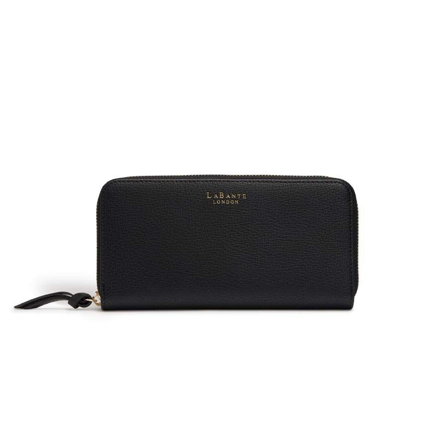 Serene Black Zip Around Wallet | Vegan, sustainable & ethical