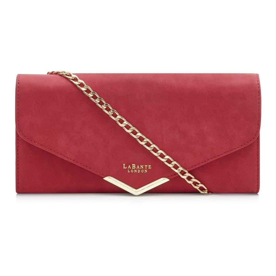 red and gold purse