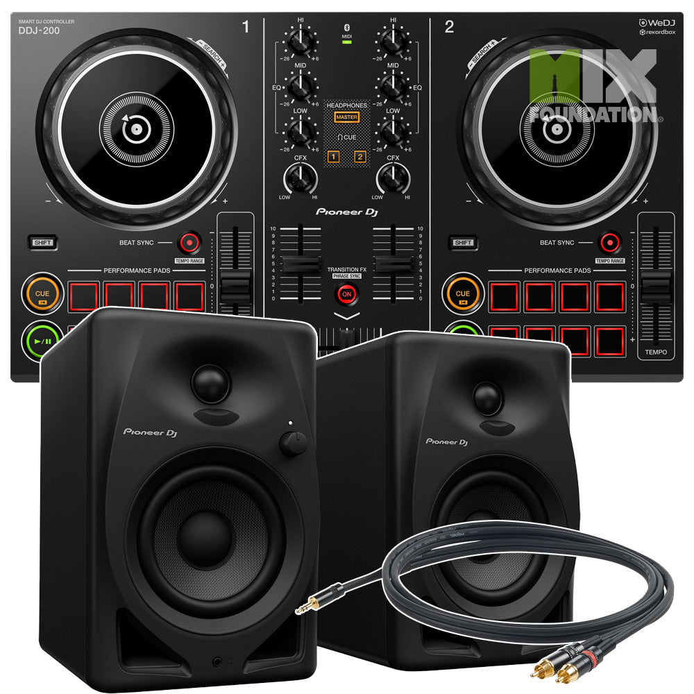 Pioneer DJ DDJ-FLX4 & DM-40D Bundle
