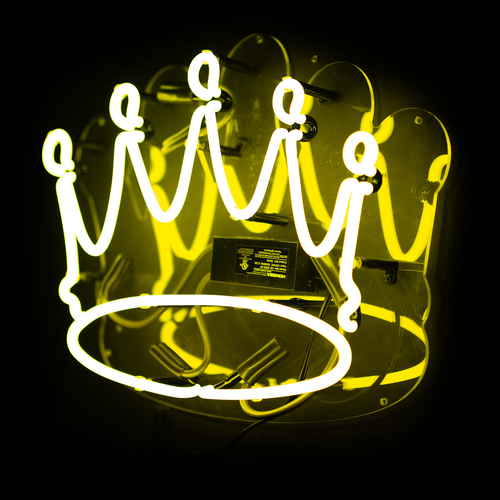 Neon Light Yellow Aesthetic Crown - Lalocades