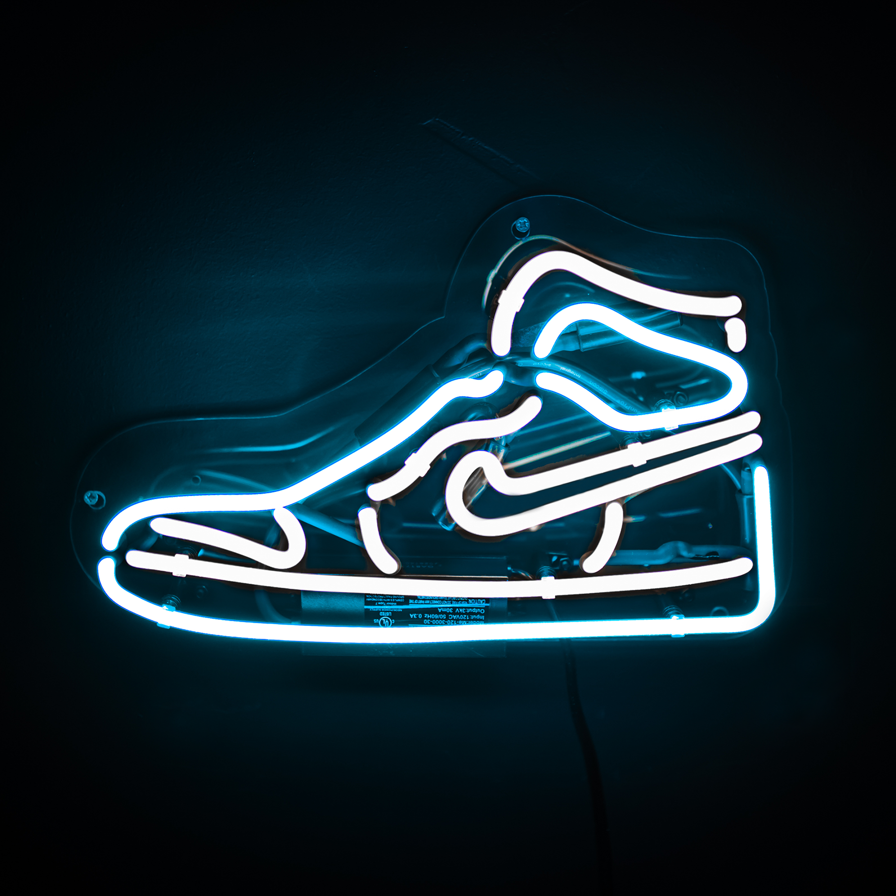 nike shoe neon light