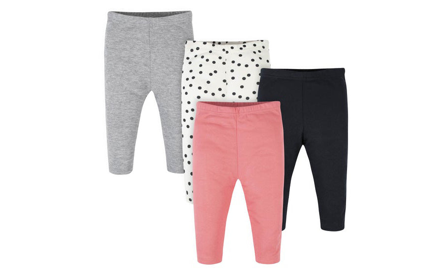 4 pack of baby girls dots pants
