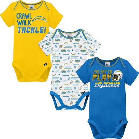 Baby Fanatic 2 Piece Bid and Shoes - NFL Los Angeles Chargers - White  Unisex Infant Apparel