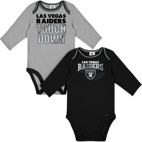 Infants' Las Vegas Aviators LAT Apparel Winged LV Baseball Gray Long Sleeve Onesie NB