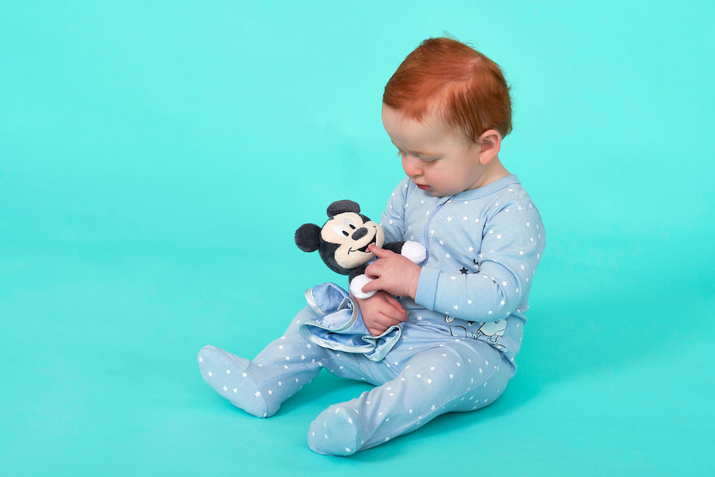 Disney Baby Mickey Mouse Sleepwear Pajamas PJs for Baby Boy with Mickey Mouse Security Blanket