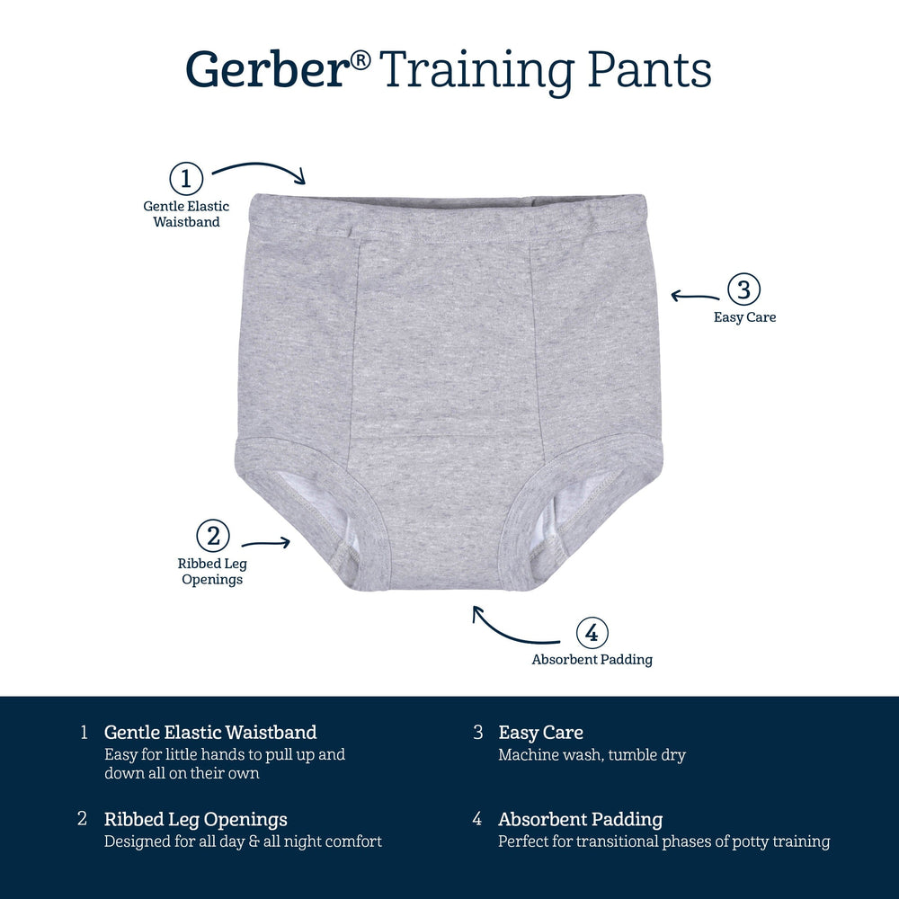 Gerber Toddler Baby Boys 3-Pack Blue Firetruck Training Pants Size 3T  (32/35lbs)
