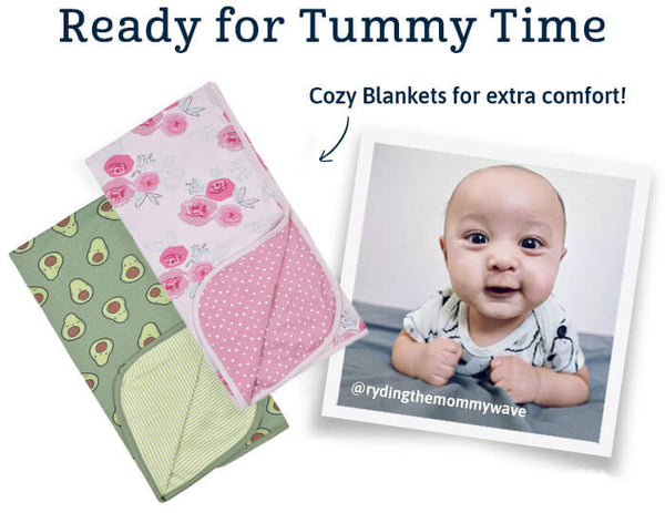 Ready for Tummy Time with the cutest blankets!