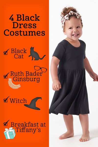 Photo four DIY Halloween costume ideas using a black dress