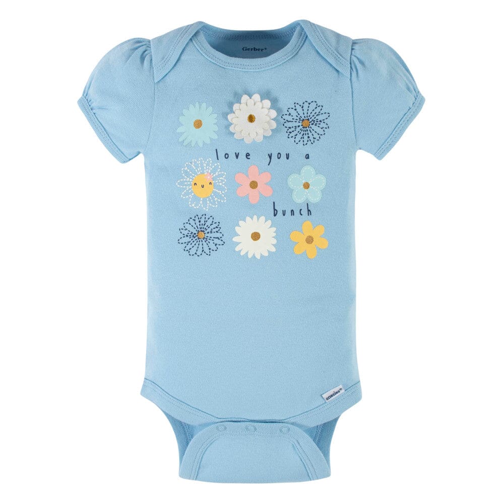 5-Pack Baby Girls Golden Floral Onesies® Bodysuits – Gerber