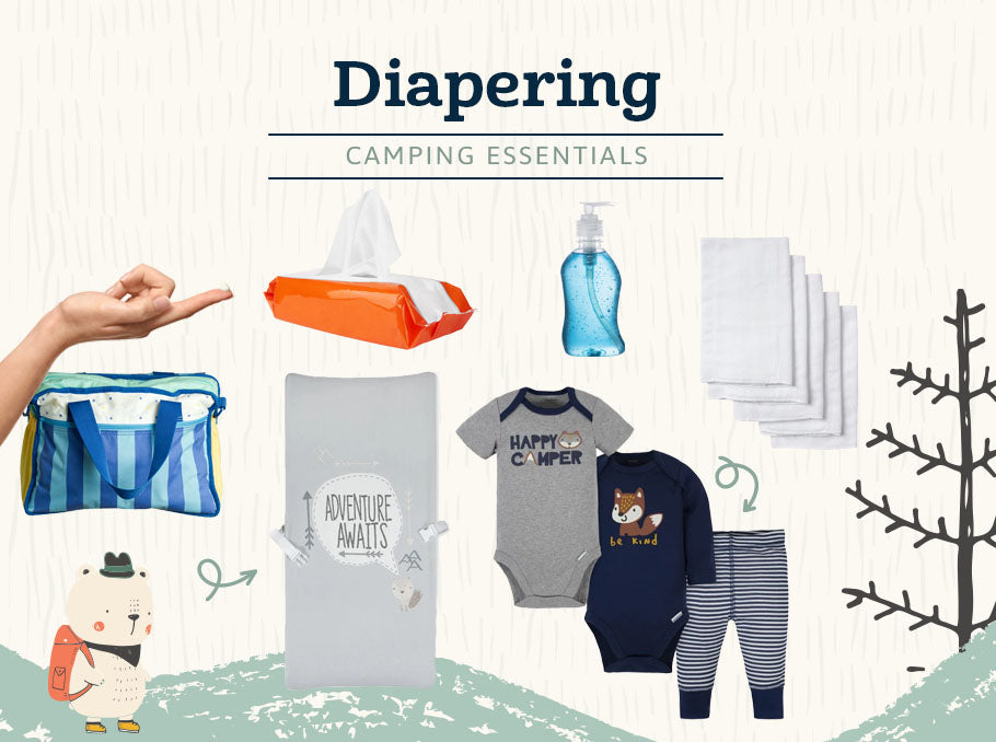 Camp in style with these diaper essentials. Keep your little one clean and comfortable on your outdoor adventure."