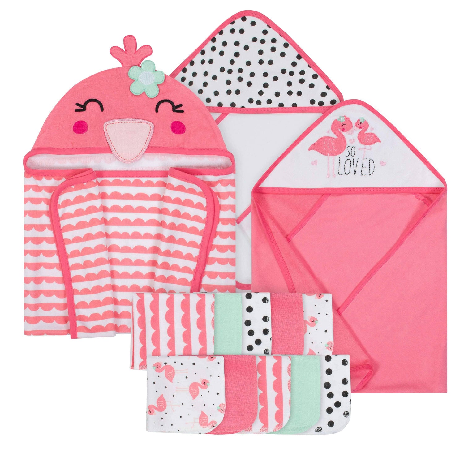 baby girl bath towel sets