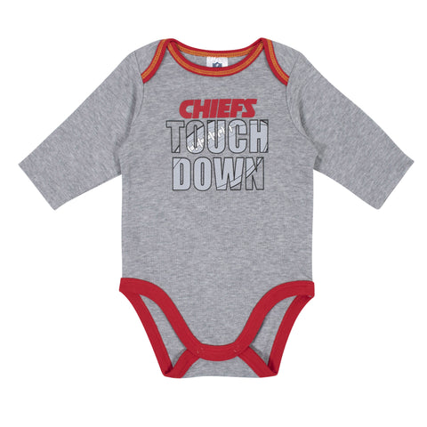 Outerstuff Newborn & Infant Red/Gold Kansas City Chiefs Home Field Advantage Three-Piece Bodysuit, Bib & Booties Set at Nordstrom, Size 6-9M