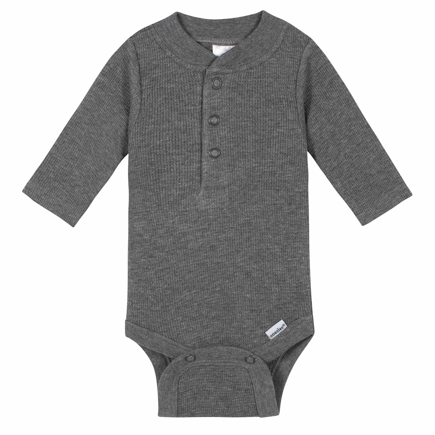 3-Pack Baby Boys Solid Thermal Long Sleeve Onesies® Bodysuits – Gerber ...