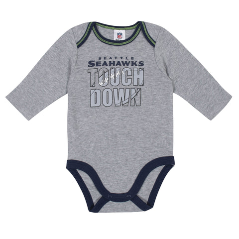 Seattle Seahawks Newborn 3-Piece NFL Onesie Sleeper Hat Set - 0-3 Months  Boy NWT