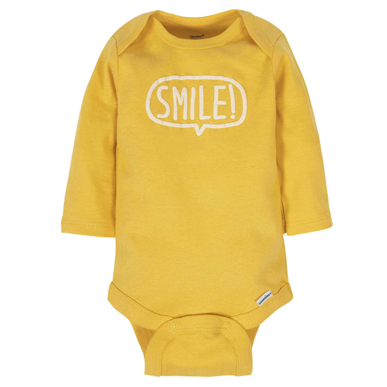 yellow long sleeve onesie