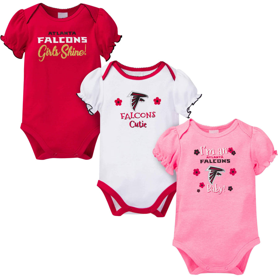 NFL Los Angeles Rams Baby Girls' Onesies 3pk Set - 6-9M