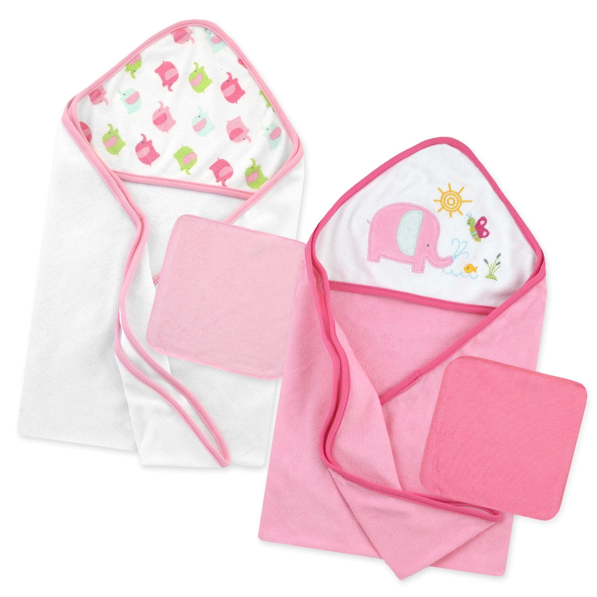 Just Born®Love to Bathe 4-Piece Hooded Towel & Washcloth Set – Gerber ...