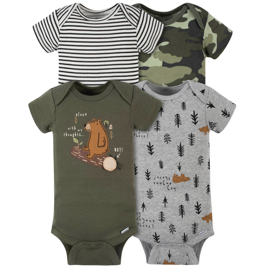 3-Pack Baby Boys Bear Short Sleeve Onesies® Bodysuits – Gerber Childrenswear