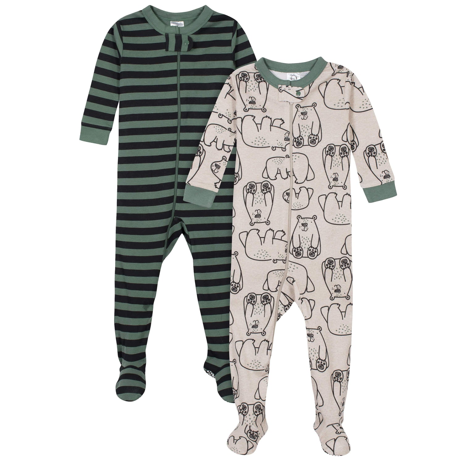 ei Ambassadeur steekpenningen 2-Pack Baby & Toddler Boys Bear Snug Fit Footed Cotton Pajamas – Gerber  Childrenswear