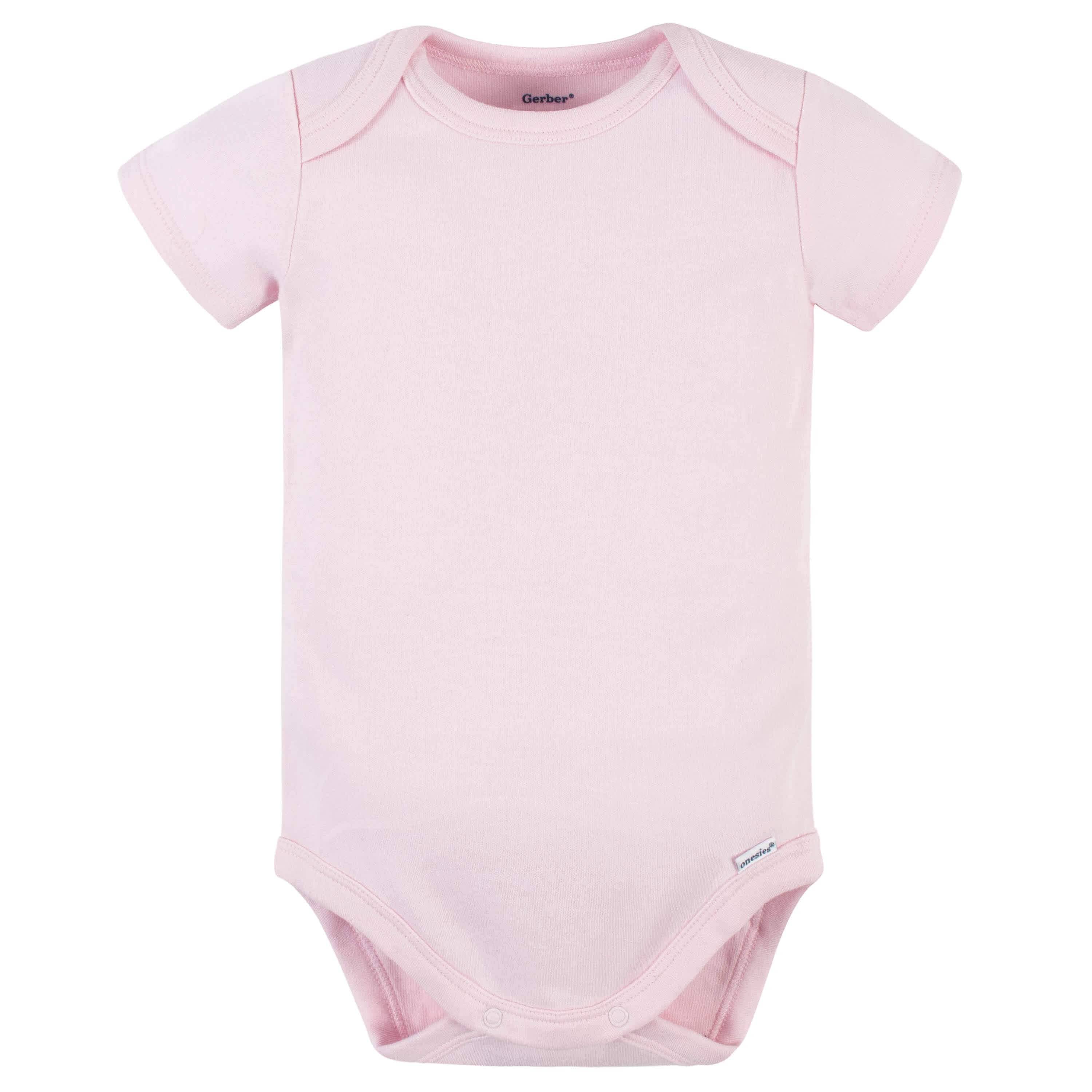 5-Pack Baby Hot Pink Premium Short Sleeve Onesies® Bodysuits