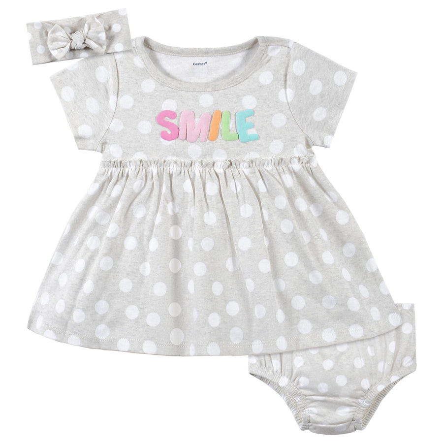 3-Piece Baby Girls Purrfectly Wild Short Sleeve Onesies® Bodysuits & Pants  Set