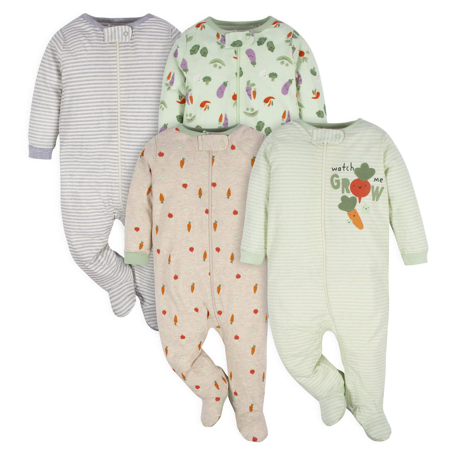 8-Pack Baby Neutral Happy Veggies Onesies® Bodysuits – Gerber