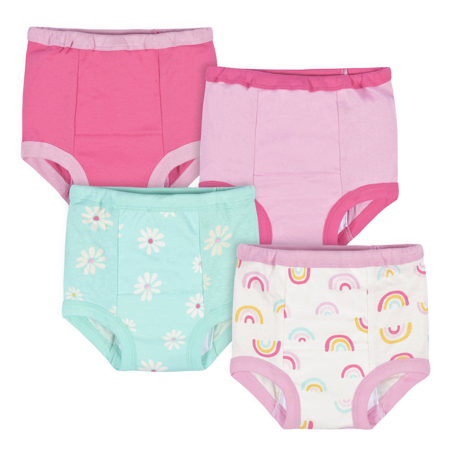 Gerber Baby Girls Infant Toddler 4 Pack Potty Training Pants