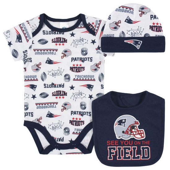 Newborn Tom Brady Navy New England Patriots Mainliner Name & Number Bodysuit