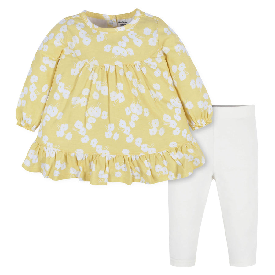 2-Piece Baby & Toddler Girls Floral Meadow Tunic & Legging Set – Gerber  Childrenswear