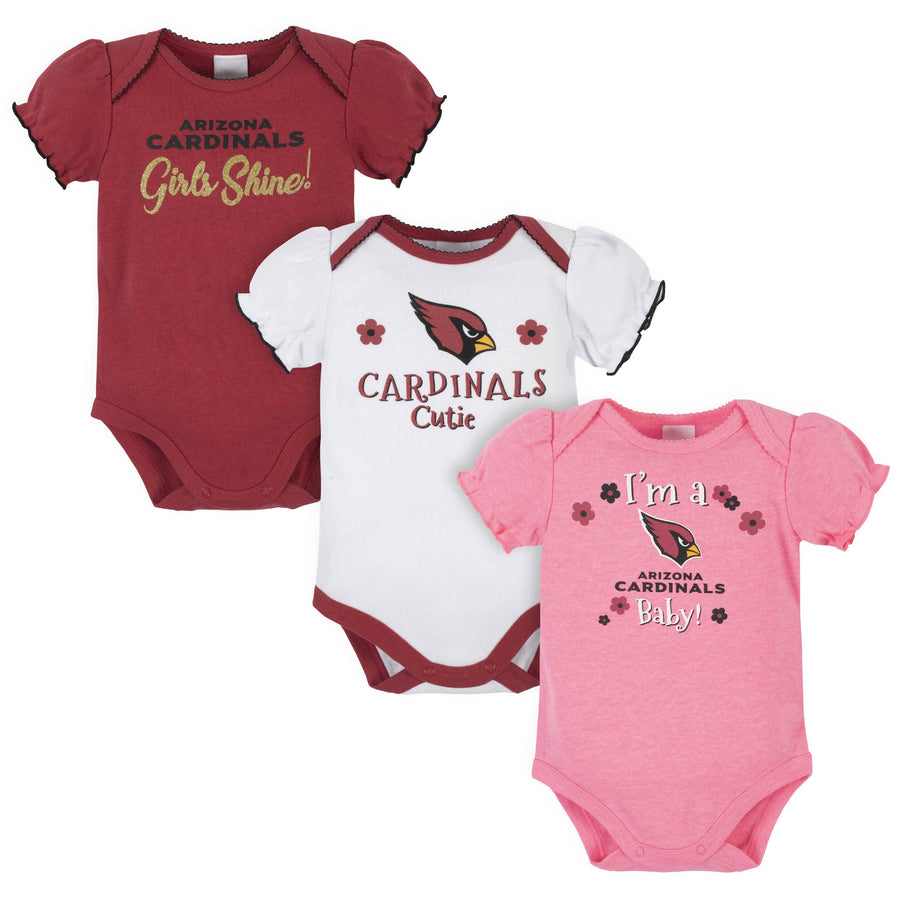 Newborn & Infant White/Cardinal Arizona Cardinals Dream Team Bodysuit Pants  & Hat Set