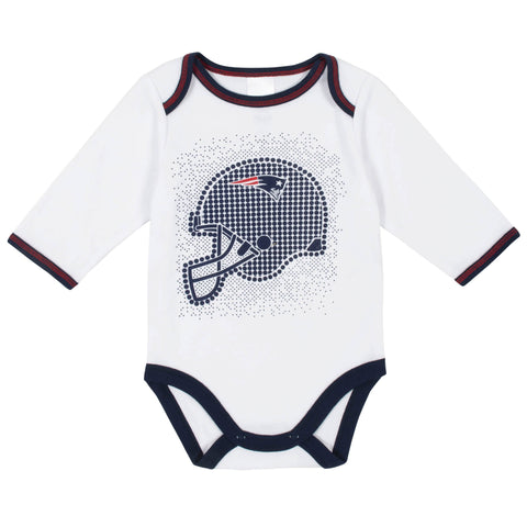 New! New England Patriots￼ Baby 0-3 Months NFL One Piece Outfit 3 Sets NWT !