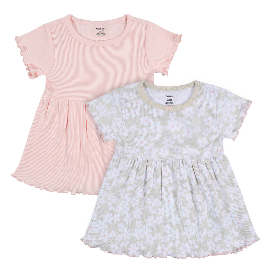 Baby Girls Short Sleeve Floral Print Woven Dress 2-Piece Outfit Set -  Homegrown by Gymboree