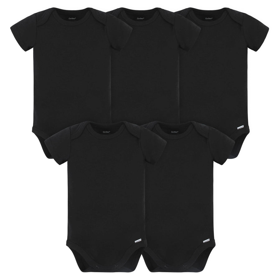 5-Pack Baby Heather Grey Premium Short Sleeve Onesies® Bodysuits – Gerber  Childrenswear