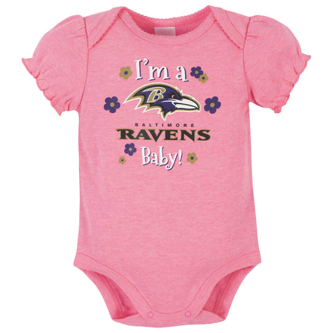 Infant/Baby Girls Baltimore Ravens #00 18 Mo Jersey Pink NFL Team Apparel  Jersey