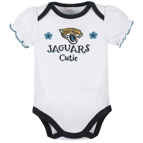 NFL Jacksonville Jaguars Infant Boys' AOP 3pk Bodysuit - 0-3M