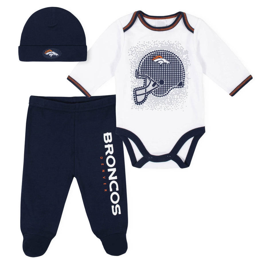Baby Boys Denver Broncos 3-Piece Bodysuit, Pant and Cap Set – Gerber  Childrenswear