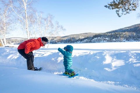 starting kids snow shoes, start snowshoeing with a child